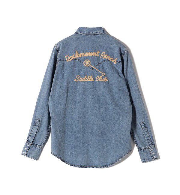 SHIPS for women「ROCKMOUNT:〈洗濯機可能〉デニム ウエスタン エンブロイダリー」|シャツ・ブラウス|