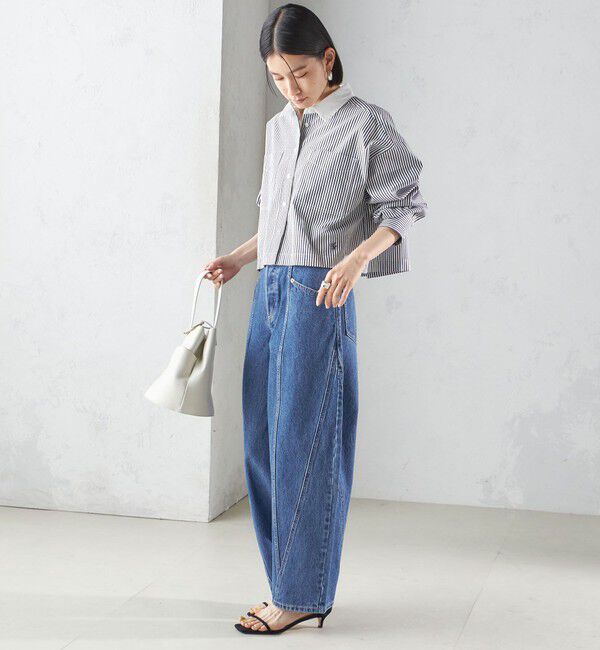 SHIPS for women「パッチワーク カーブ デニム」|デニム|