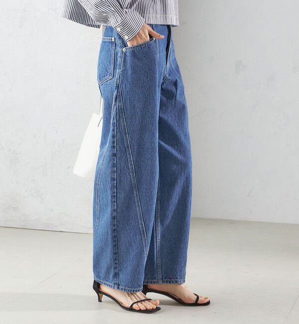 SHIPS for women「パッチワーク カーブ デニム」|デニム|