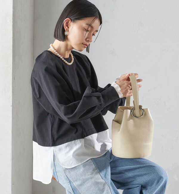 SHIPS for women「〈手洗い可能〉シアー コンビ タック プルオーバー」|Tシャツ・カットソー|