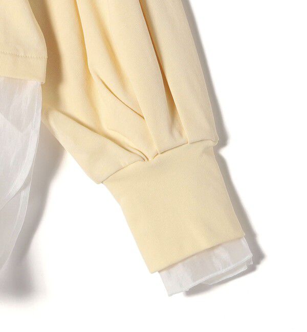 SHIPS for women「〈手洗い可能〉シアー コンビ タック プルオーバー」|Tシャツ・カットソー|