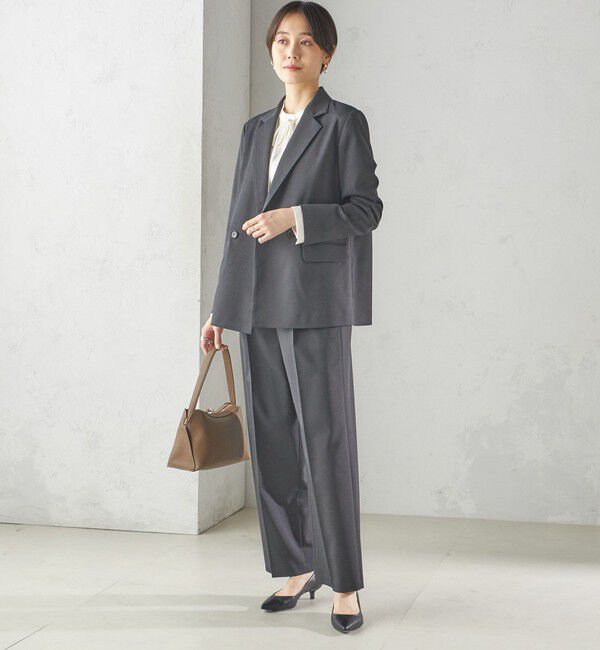 SHIPS for women「〈手洗い可能〉ツイル ダブル ジャケット（セットアップ対応）」|テーラードジャケット|