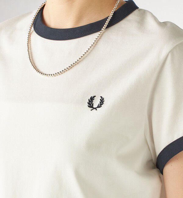 SHIPS for women「《一部追加予約》FRED PERRY:G9163 CROPPED RINGER TEE」|Tシャツ・カットソー|