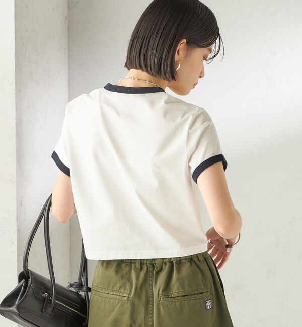 SHIPS for women「《一部追加予約》FRED PERRY:G9163 CROPPED RINGER TEE」|Tシャツ・カットソー|