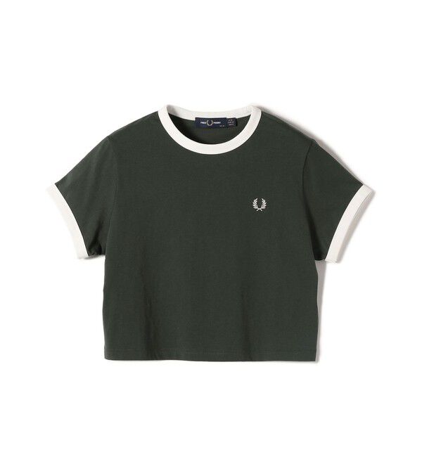 SHIPS for women「《一部追加予約》FRED PERRY:G9163 CROPPED RINGER TEE」|Tシャツ・カットソー|
