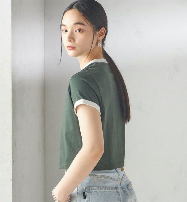 SHIPS for women「《一部追加予約》FRED PERRY:G9163 CROPPED RINGER TEE」|Tシャツ・カットソー|