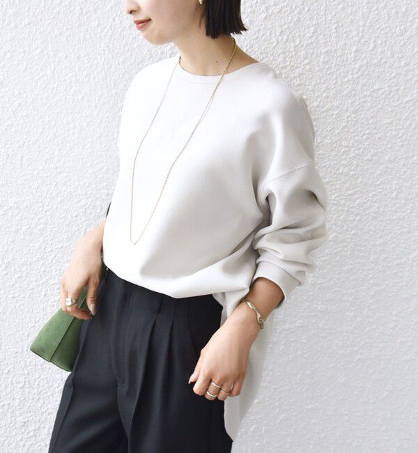 SHIPS for women「〈手洗い可能〉ガゼット デザイン ジョーゼット カットソー」|Tシャツ・カットソー|