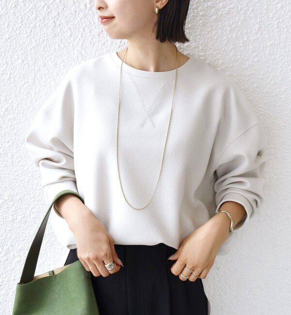 SHIPS for women「〈手洗い可能〉ガゼット デザイン ジョーゼット カットソー」|Tシャツ・カットソー|