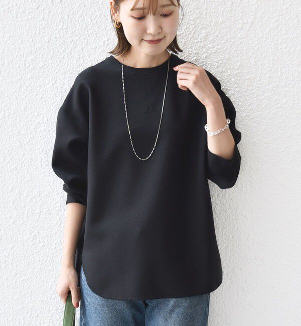 SHIPS for women「〈手洗い可能〉ガゼット デザイン ジョーゼット カットソー」|Tシャツ・カットソー|