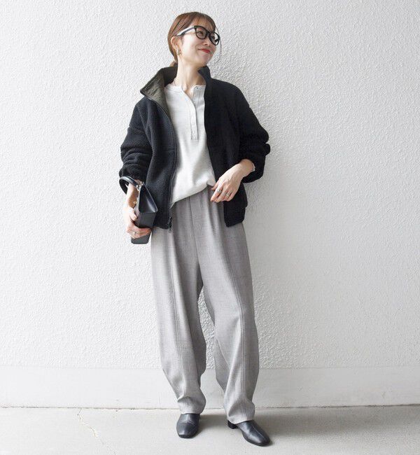 SHIPS any「SHIPS any: ナイロン &times; ボア リバーシブル スタンドカラー ショート ブルゾン」|ブルゾン・スタジャン|