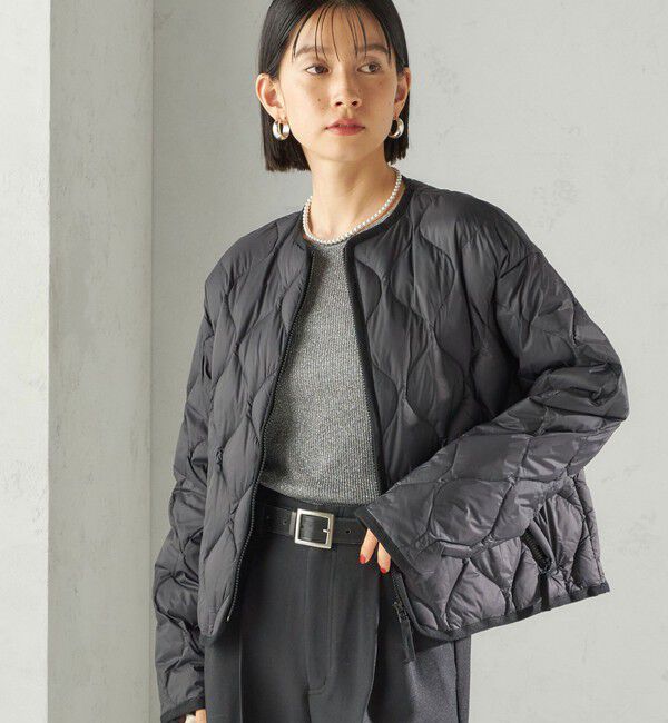 SHIPS for women「【SHIPS別注】Wai+ &times; TAION:〈手洗い可能〉ショート ダウン ジャケット」|ダウン|ブラック