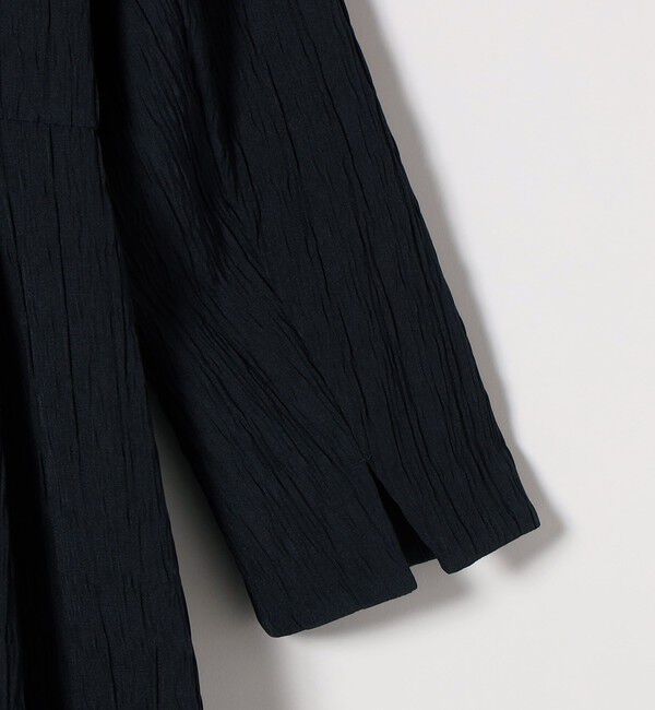 SHIPS any「SHIPS any:〈手洗い可能〉ジャカード ウエスト タック ノーカラー ワンピース［NAVY BLUE］」|ワンピース|