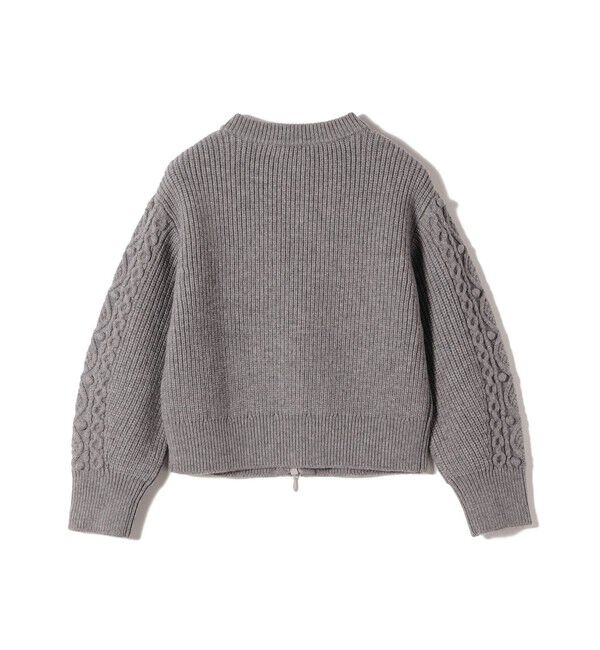 SHIPS for women「SHIPS Primary Navy Label:〈手洗い可能〉PON PON ケーブル ジップ アップ カーディガン」|カーディガン|