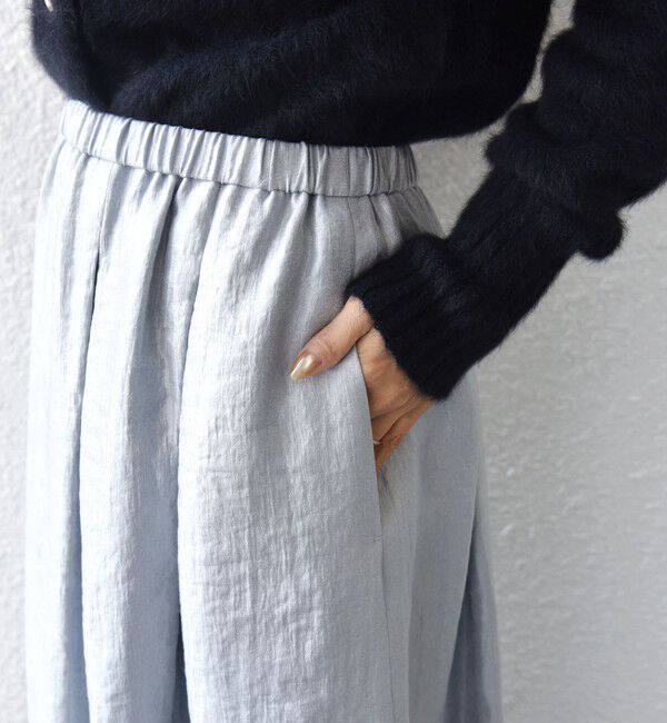 SHIPS for women「〈手洗い可能〉シャイニー フレア スカート」|スカート|