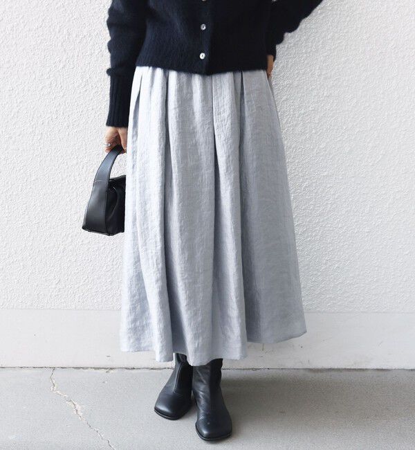 SHIPS for women「〈手洗い可能〉シャイニー フレア スカート」|スカート|