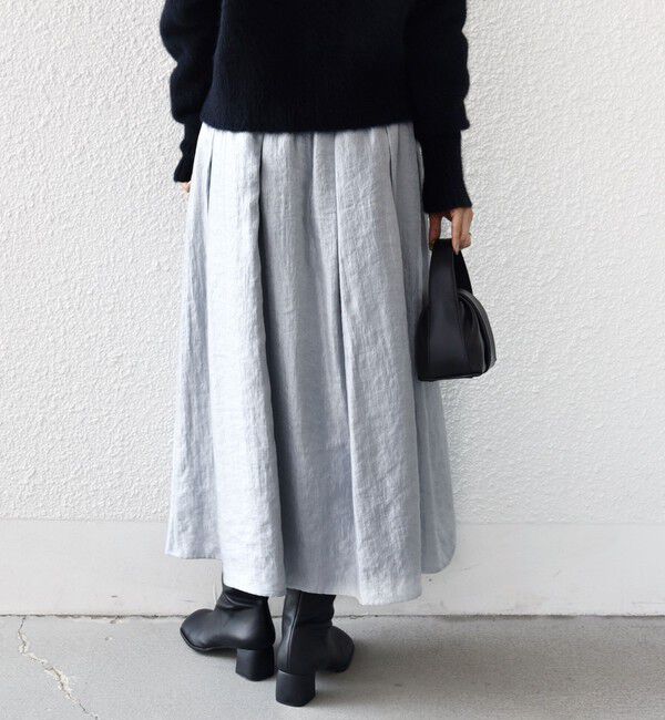 SHIPS for women「〈手洗い可能〉シャイニー フレア スカート」|スカート|