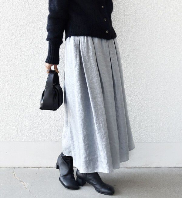 SHIPS for women「〈手洗い可能〉シャイニー フレア スカート」|スカート|