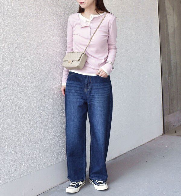 SHIPS Colors 「SHIPS Colors:〈手洗い可能〉シアー ドライタッチ ヘンリーネック TEE◇」|Tシャツ・カットソー|