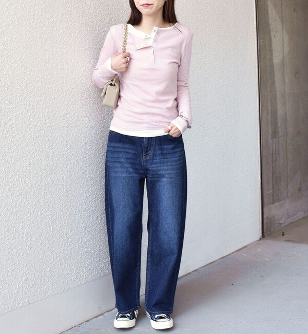 SHIPS Colors 「SHIPS Colors:〈手洗い可能〉シアー ドライタッチ ヘンリーネック TEE◇」|Tシャツ・カットソー|