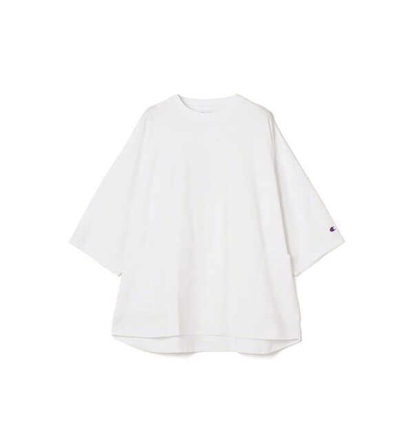 SHIPS any「【SHIPS any別注】Champion: ロゴ刺繍 ドルマン キャンプポケット Tシャツ◆」|Tシャツ・カットソー|