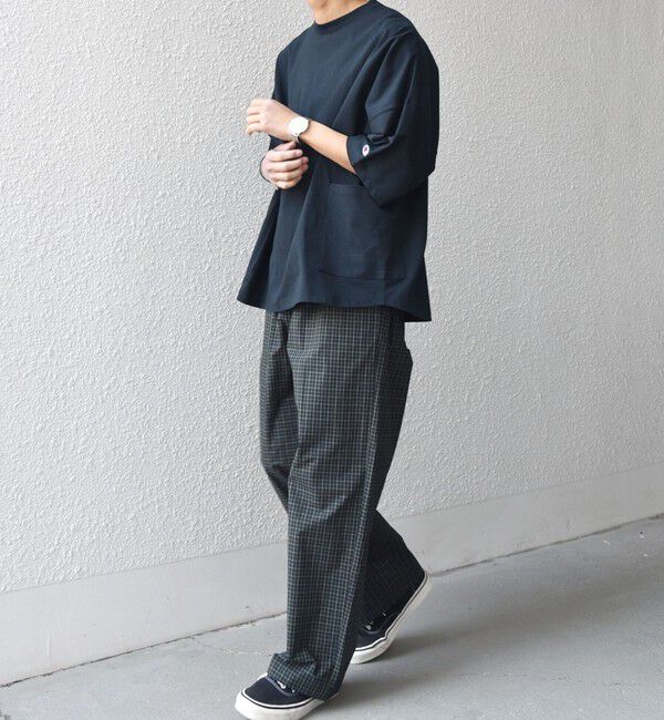 SHIPS any「【SHIPS any別注】Champion: ロゴ刺繍 ドルマン キャンプポケット Tシャツ◆」|Tシャツ・カットソー|