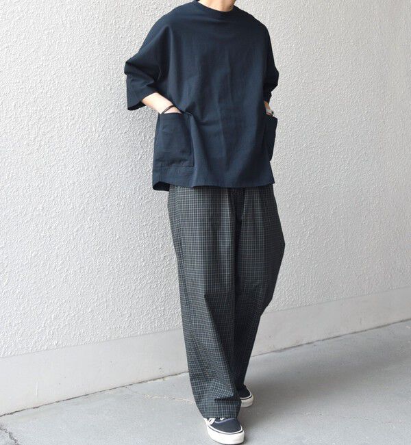 SHIPS any「【SHIPS any別注】Champion: ロゴ刺繍 ドルマン キャンプポケット Tシャツ◆」|Tシャツ・カットソー|