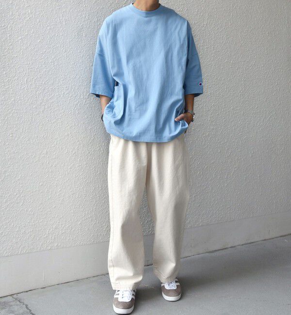 SHIPS any「【SHIPS any別注】Champion: ロゴ刺繍 ドルマン キャンプポケット Tシャツ◆」|Tシャツ・カットソー|