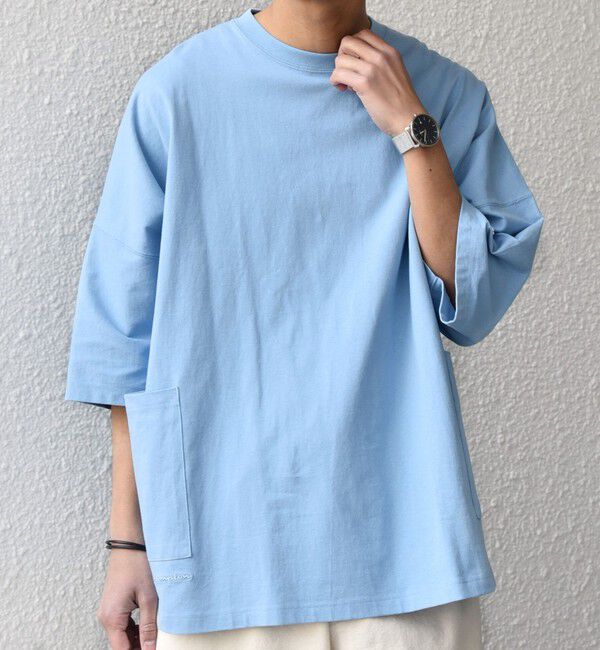 SHIPS any「【SHIPS any別注】Champion: ロゴ刺繍 ドルマン キャンプポケット Tシャツ◆」|Tシャツ・カットソー|