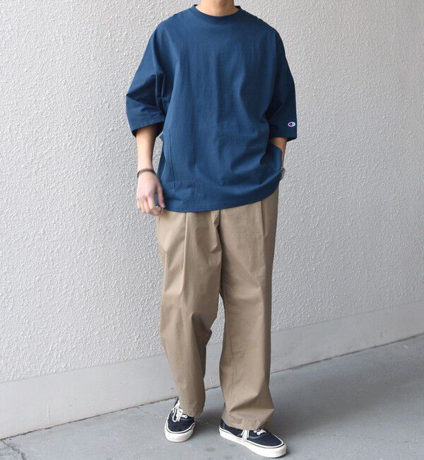 SHIPS any「【SHIPS any別注】Champion: ロゴ刺繍 ドルマン キャンプポケット Tシャツ◆」|Tシャツ・カットソー|