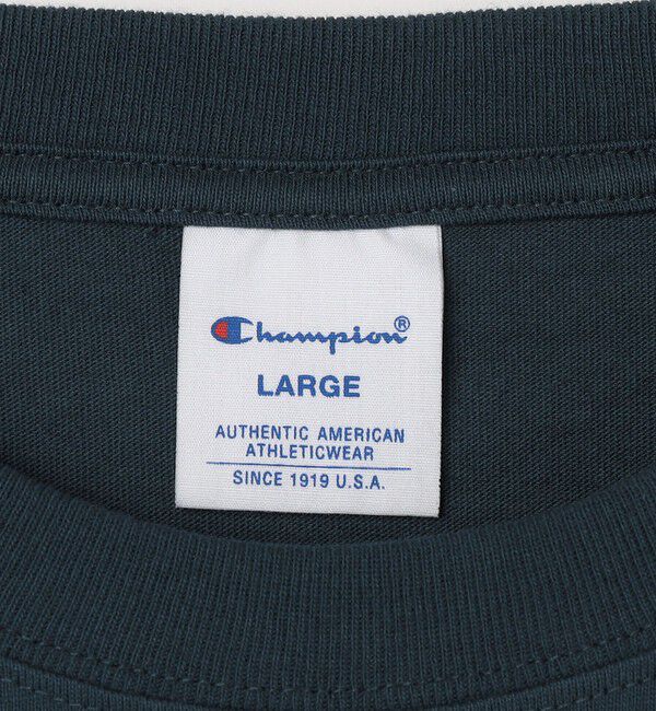 SHIPS any「【SHIPS any別注】Champion: ロゴ刺繍 ドルマン キャンプポケット Tシャツ◆」|Tシャツ・カットソー|