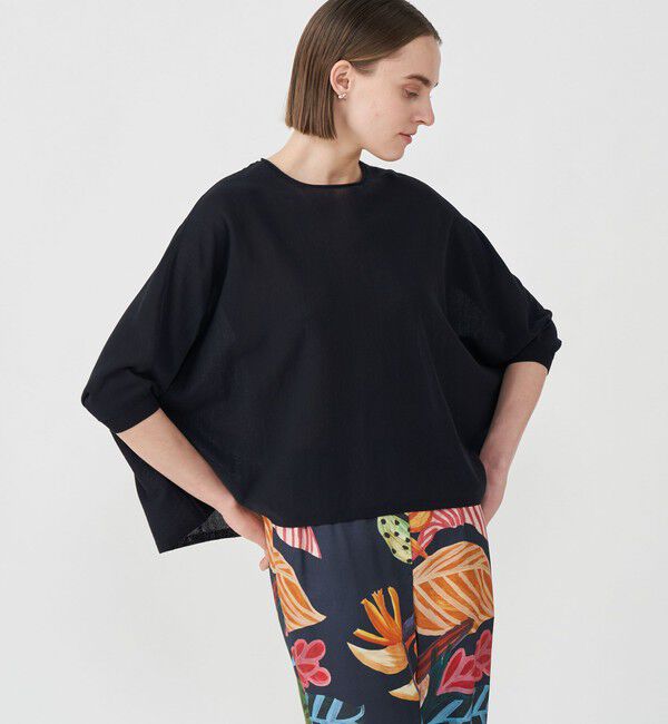 Ballsey「サスティナブルコットンナイロン クルーネックワイドプルオーバー」|ニット・セーター|