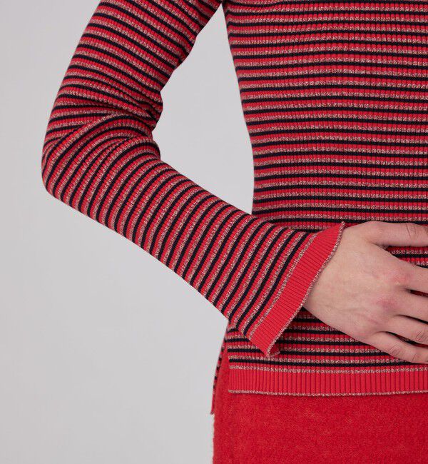 MACPHEE「コットンリブ ボートネックプルオーバー」|ニット・セーター|