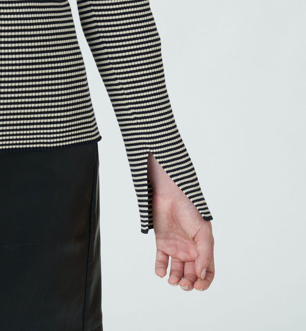 MACPHEE「コットンリブ ボートネックプルオーバー」|ニット・セーター|