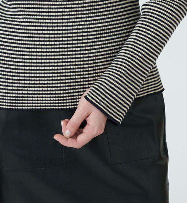 MACPHEE「コットンリブ ボートネックプルオーバー」|ニット・セーター|