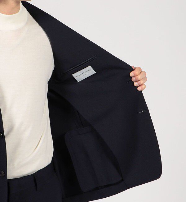 TOMORROWLAND MENS「ウールポリエステルギャバジン シングルブレステッド2Bジャケット」|テーラードジャケット|
