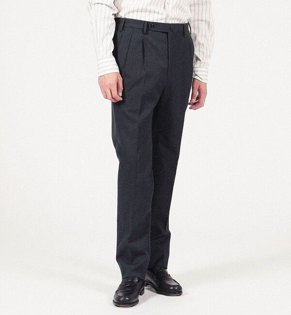 TOMORROWLAND MENS「ウールコットンツイル 2プリーツスラックス」|スラックス|