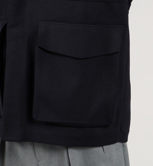 TOMORROWLAND MENS「ポリエステル ニットミリタリーブルゾン」|ニット・セーター|