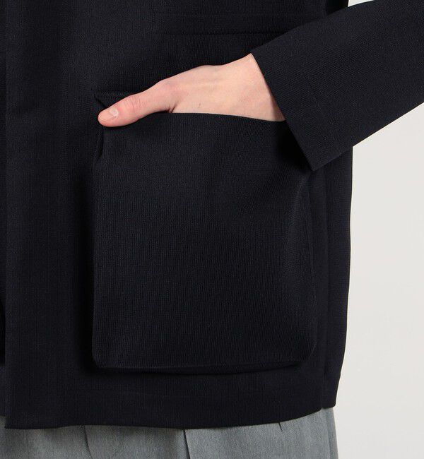 TOMORROWLAND MENS「ポリエステル ニットミリタリーブルゾン」|ニット・セーター|