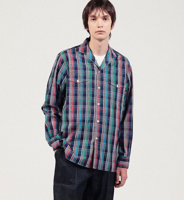 TOMORROWLAND MENS「コットンブロード ダブルポケットオープンカラーシャツ」|シャツ・ブラウス|