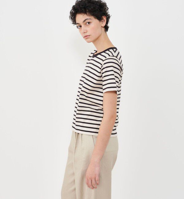 GALERIE VIE「ファインコットンボーダー クルーネックTシャツ」|Tシャツ・カットソー|