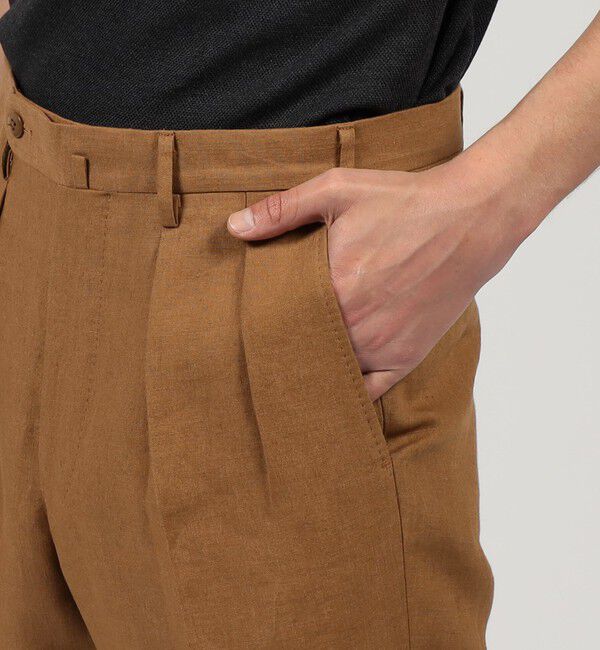 TOMORROWLAND MENS「ベルジャンリネン 2プリーツスラックス」|スラックス|