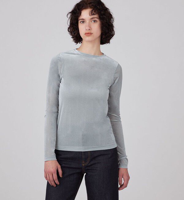 MACPHEE「スキンベロア クルーネックプルオーバー」|Tシャツ・カットソー|