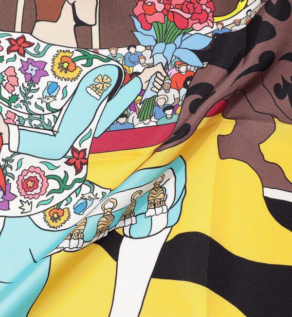 TOMORROWLAND GOODS「Kinloch シルクプリント スカーフ」|バンダナ・スカーフ|