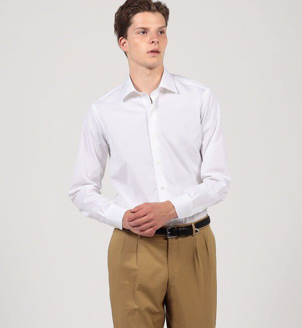 TOMORROWLAND MENS「140/2コットンブロード ワイドスプレッドカラー ドレスシャツ」|シャツ・ブラウス|