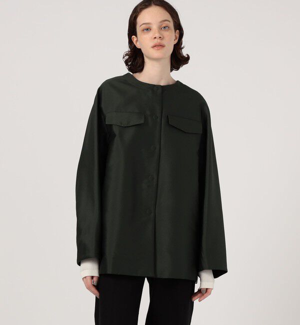 DES PRES「シルクポリエステルツイル フーデッドブルゾン」|ブルゾン・スタジャン|