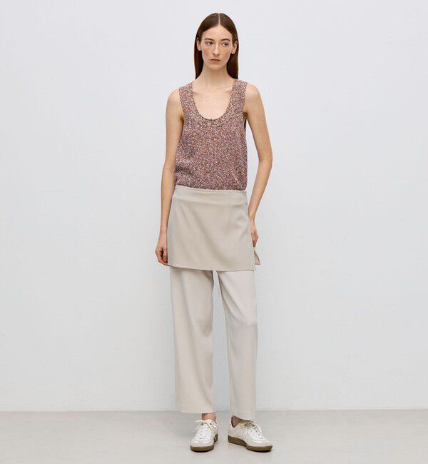 BACCA「ジョーゼットサテン スカートパンツ」|スラックス|