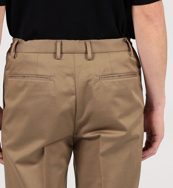 TOMORROWLAND MENS「コットンポリエステルサテン 1プリーツイージースラックス 」|スラックス|