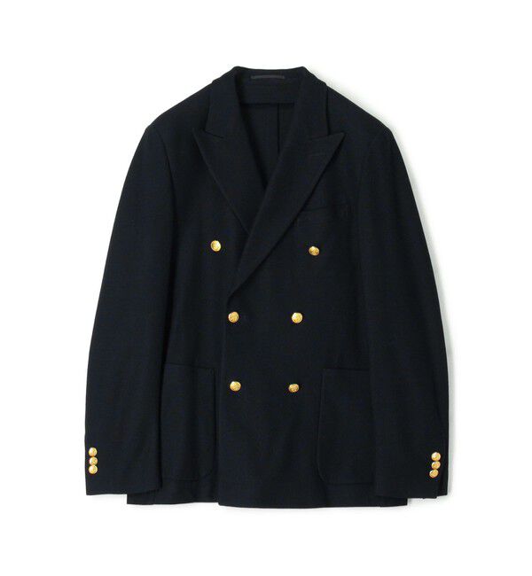 TOMORROWLAND MENS「コットンダブルニット ダブルブレステッド6Bブレザー DONDY」|テーラードジャケット|69 ネイビー