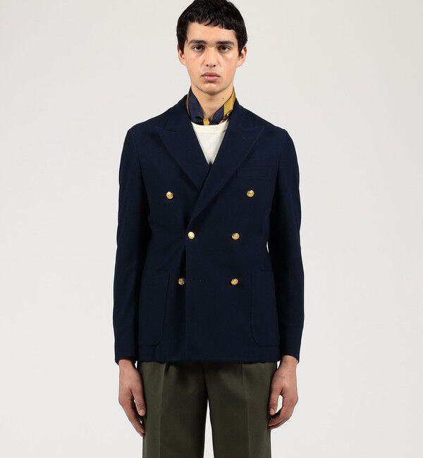 TOMORROWLAND MENS「コットンダブルニット ダブルブレステッド6Bブレザー DONDY」|テーラードジャケット|