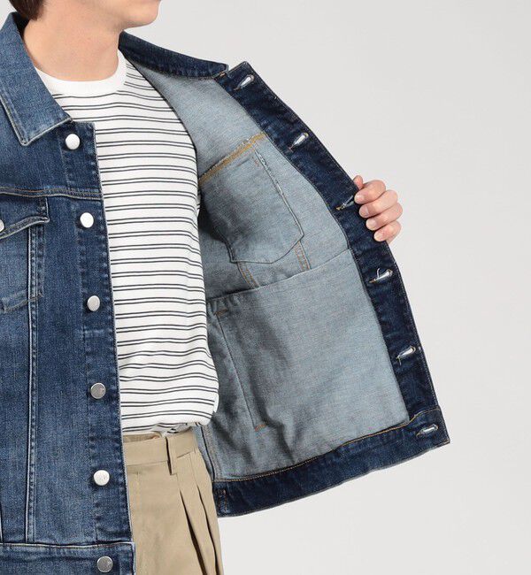 TOMORROWLAND MENS「【別注】PT TORINO ストレッチデニム トラッカージャケット」|ブルゾン・スタジャン|